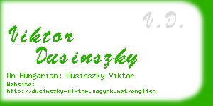 viktor dusinszky business card